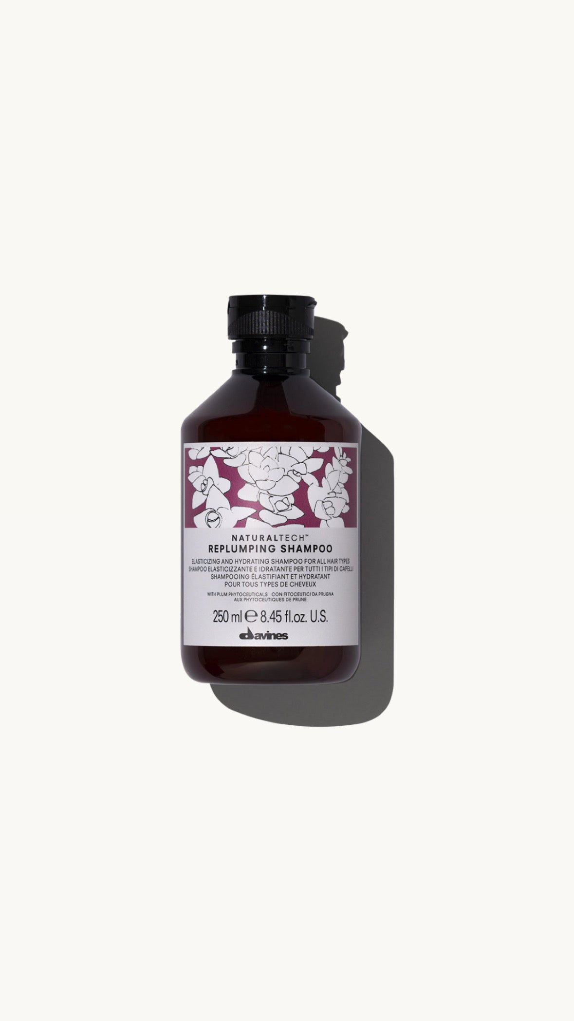Davines Replumping Shampoo 250ml - Hidratante para todos os tipos de cabelos